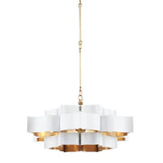 Classical Lotus 1-Light  Chandelier - White