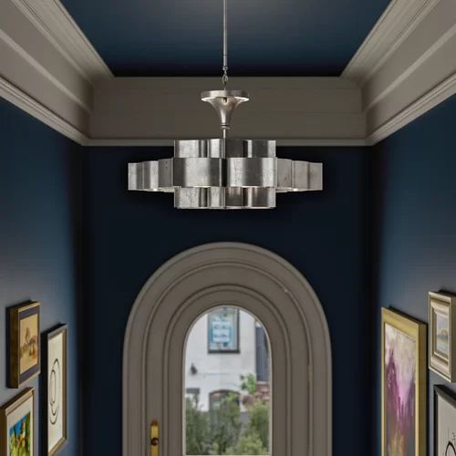 Classical Lotus 1-Light  Chandelier - Sliver