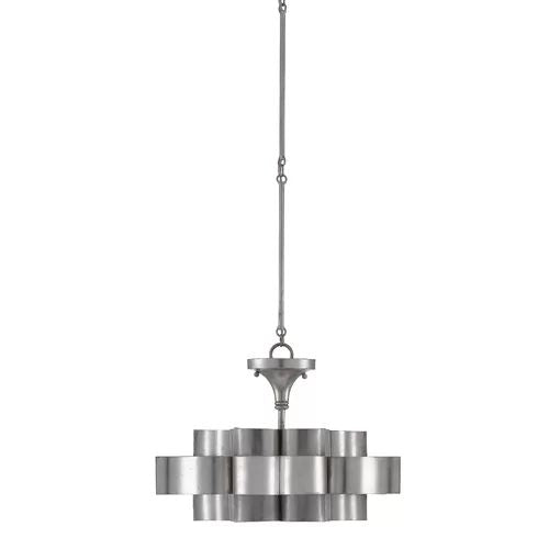 Classical Lotus 1-Light  Chandelier - Sliver