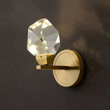 Angel Faceted Crystal Prisms Short Wall Sconce