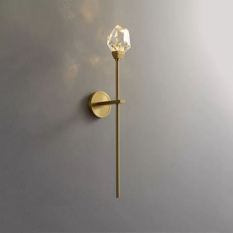 Angel Faceted Crystal Prisms Wall Sconce (Rod)