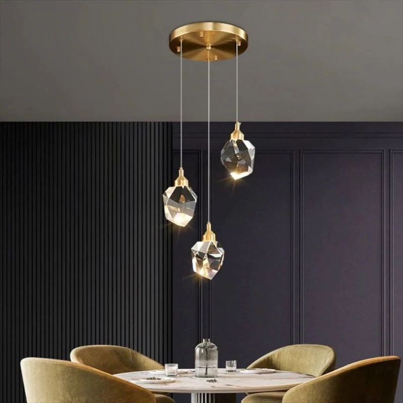 Angel Faceted Round Chandelier(3/4/5/7 Lights)